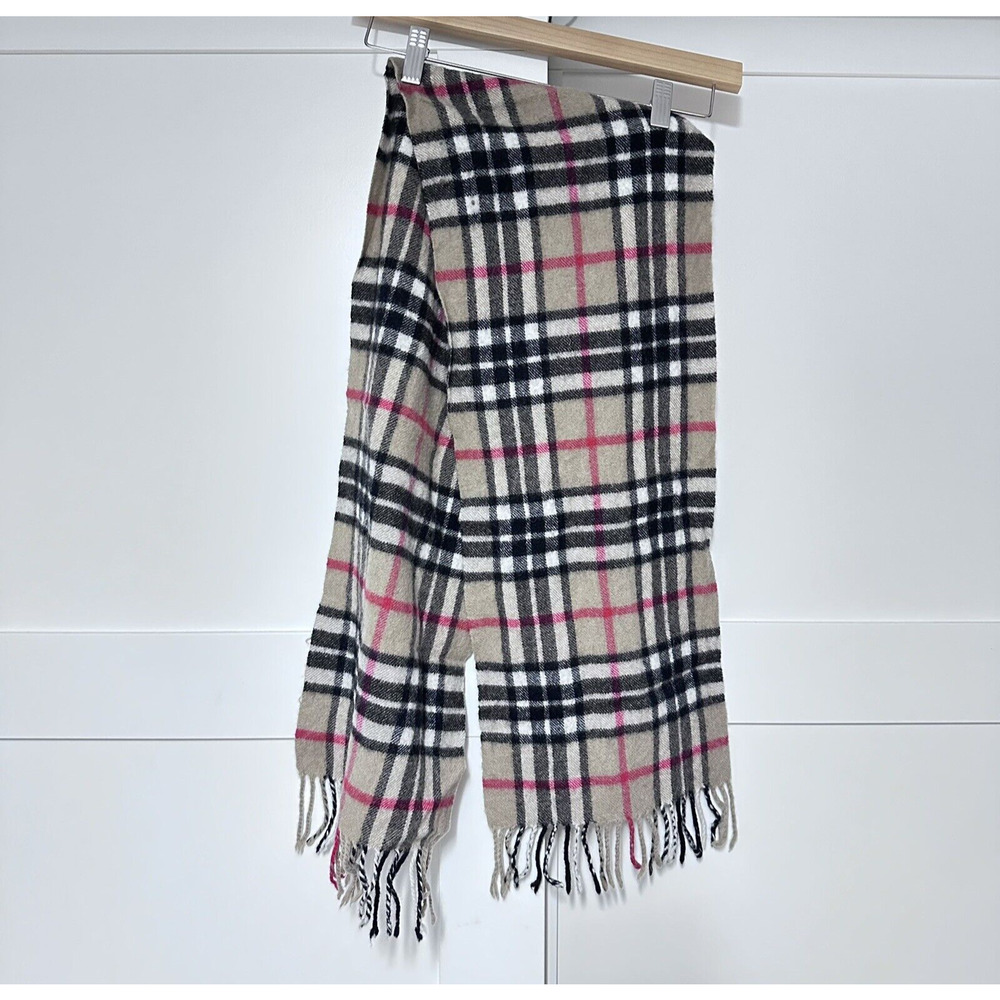 James‎ Pringle Weavers Unisex Camel Thomson 100% Wool Plaid Tartan Fringe Scarf